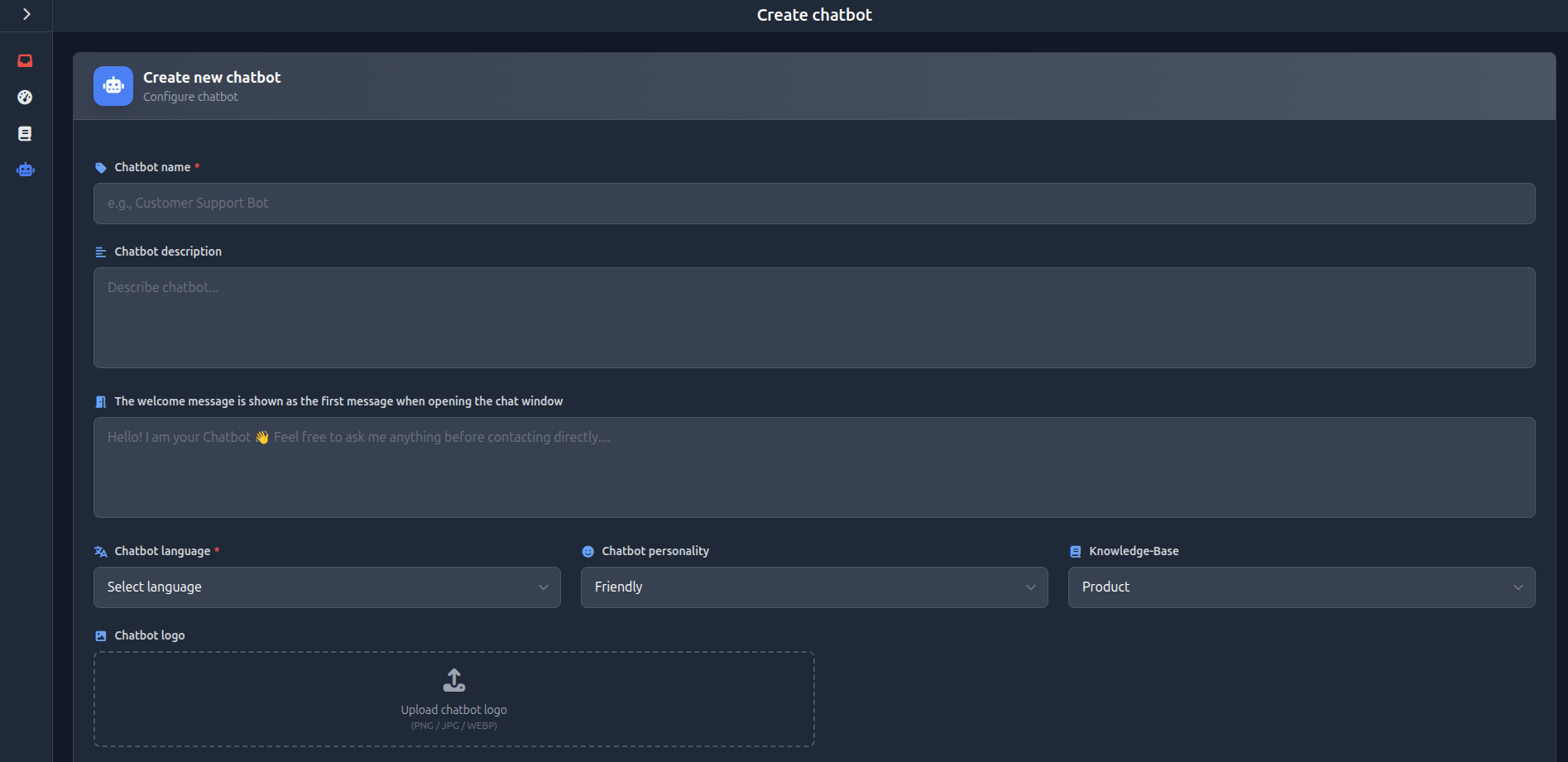 NeoMatX chatbot onboarding steps