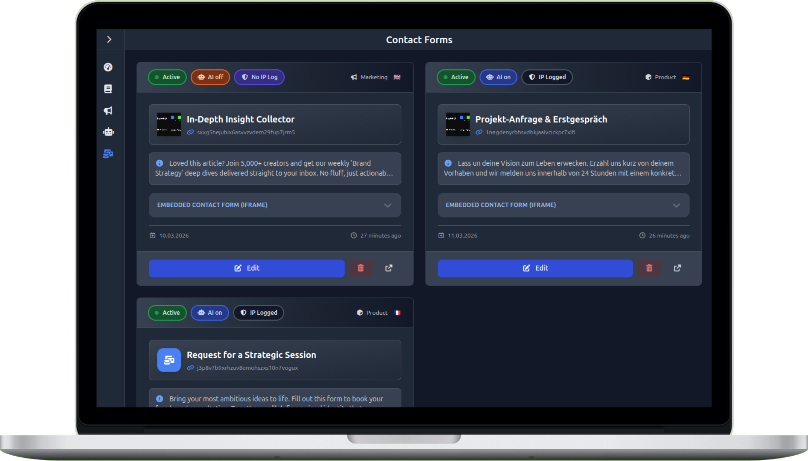 Screenshot 3 von KI Kontaktformular